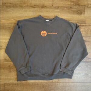 VTG Old Navy Snowboard Ski Adult XL Sweatshirt Retro Winter Sports Outdoor Gray